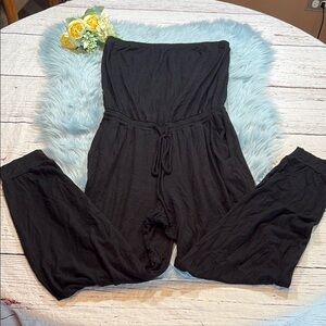 Michael Stars Black Strapless Jumpsuit sz S
